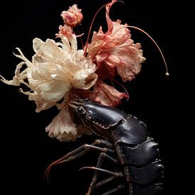 Still life black lobster by Digitale Schilderijen