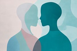 Togetherness in soft colours by Poster Art Shop