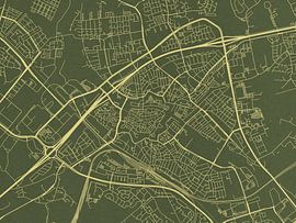 Karte von Zwolle in Grünes Gold von De Kaartenwinkel