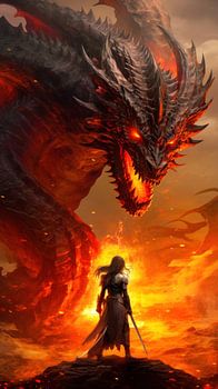 Fire Dragon and Female Warrior 02