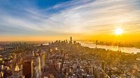 Sunset view Manhattan from Top of the rock