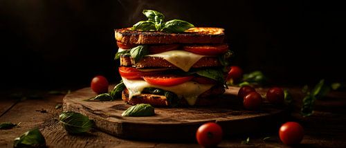 Délicieuse création de sandwich au basilic