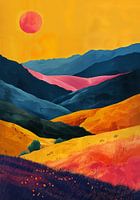 Maan Landschap Natuur Bergen Expressionisme Nr 1