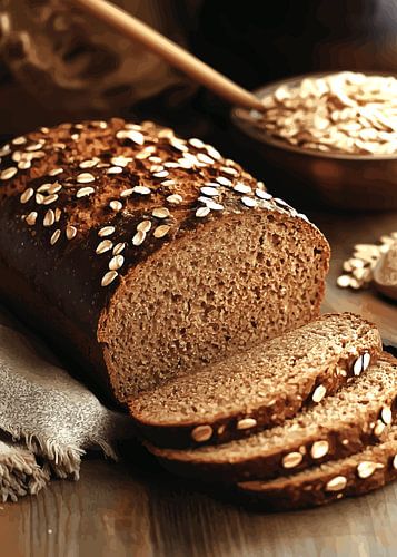 Haverbrood op een houten tafel
