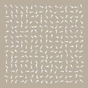Abstract met beige achtergrond en witte patronen