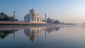 Taj Mahal In Agra India panorama