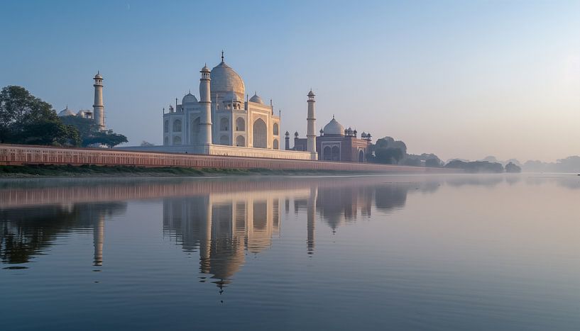 Taj Mahal In Agra India panorama van TheXclusive Art