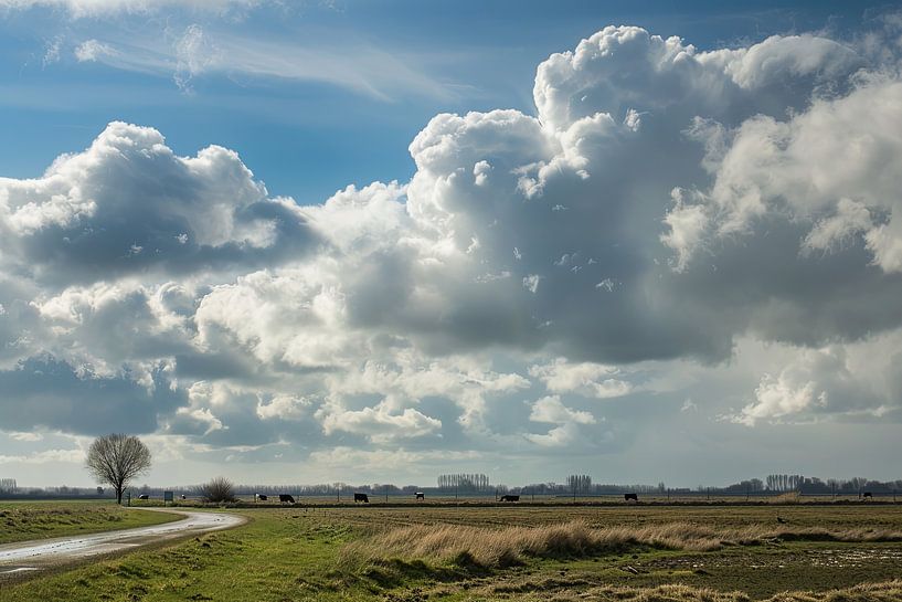 meadow with clouds by Egon Zitter