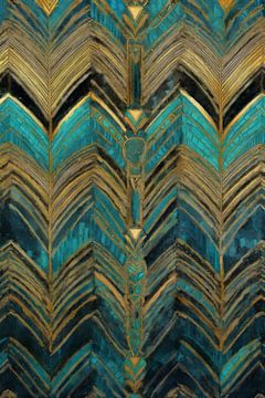 Raffinierte Geometrie in Türkis und Gold von Whale & Sons