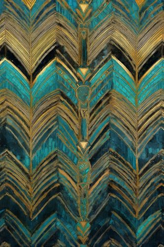 Refined Geometry in Turquoise and Gold