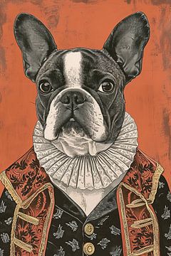 Bulldog Portrait | Aristocratic Bulldog by De Mooiste Kunst
