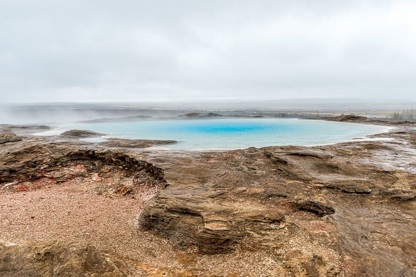 "Geysir" de geiser van IJsland van Marco Schep
