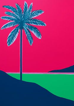 BLUE PALM pink by Petra Kaindel