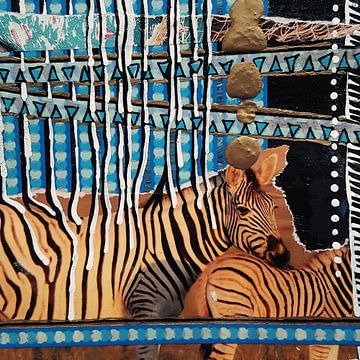 Zebra - Stripes of Africa - Collage from my Art Journal by MadameRuiz
