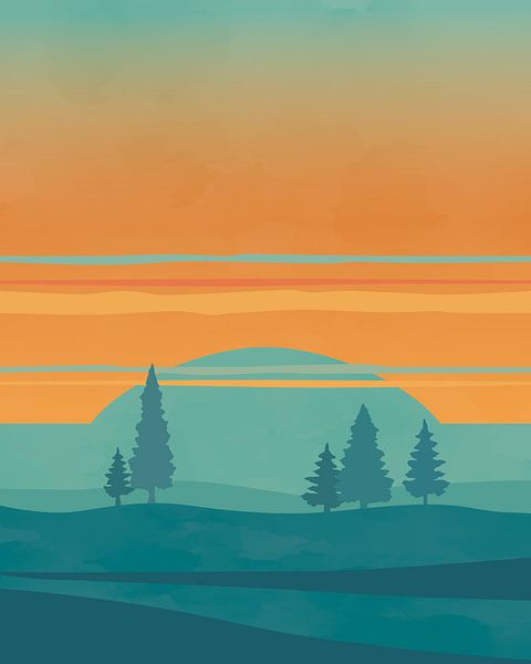 Zonsopkomst in de lente 2 van Tanja Udelhofen