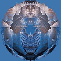 IJssculpturen, Lauwersmeer, blauw, diepte.
