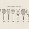 Tennis Rackets Evolution by Apolo Prints