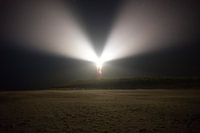 Vuurtoren in de nacht