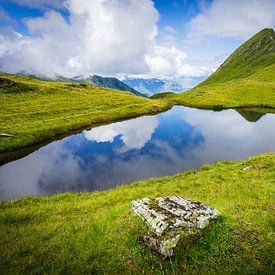 Ein kleiner See auf dem Gipfel, Großglockner, Österreich von Jeffrey Van Zandbeek