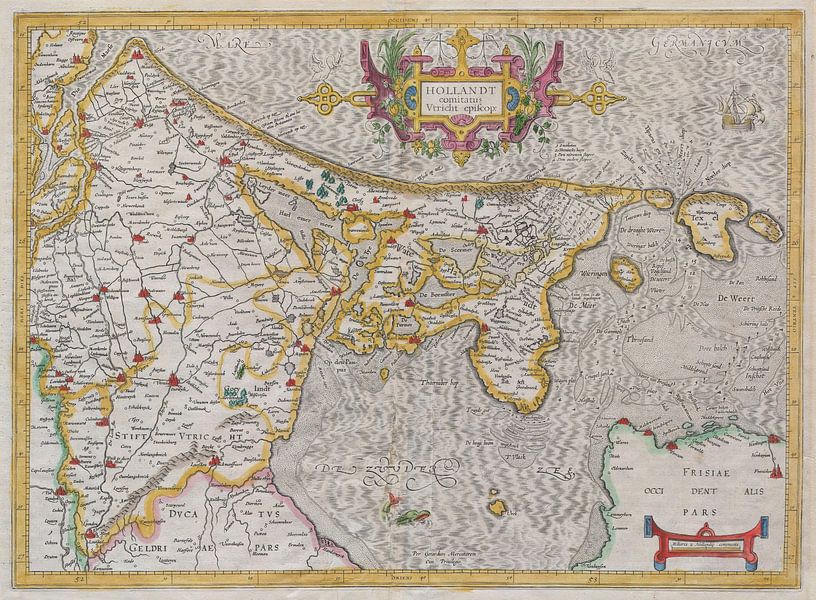 Holland, Karte 1606 von Atelier Liesjes