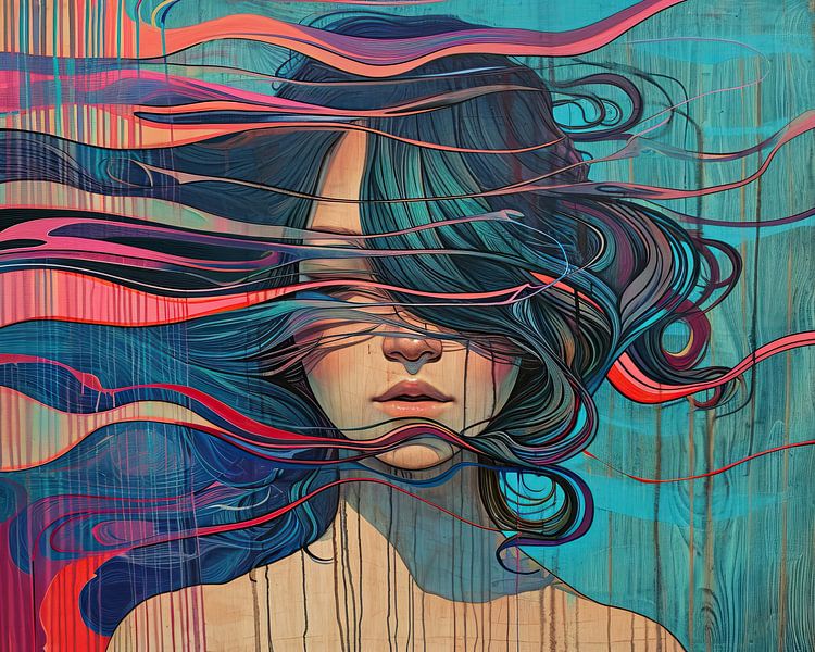 Modernes Porträt von Wunderbare Kunst