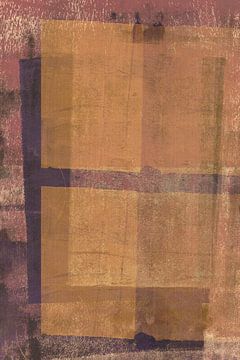 Warm glowing abstract with rustic window shapes by Abstract Minimalist Art