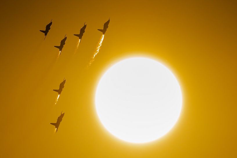 Patrouille Suisse bei Sonnenuntergang von KC Photography