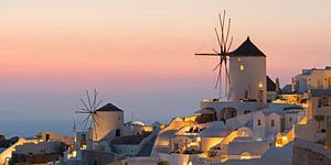Le coucher du Soleil dans Oia, Santorini