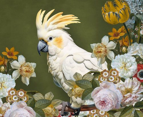 Still Life (with cockatoo) von Marja van den Hurk