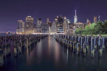New York bij nacht van Patrick Lohmüller