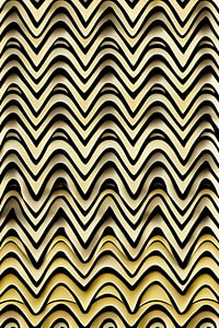 Geometrisches Muster in Gelb und Schwarz - dekorativer Kunstdruck