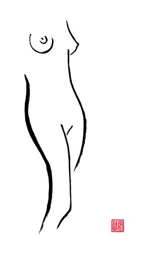 Female nude standing