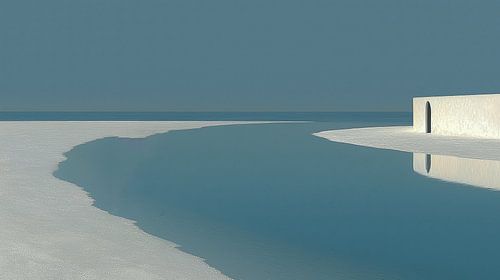 Rivier naar de zee panorama