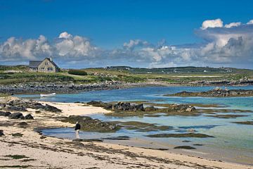 Strandzicht op Galway Bay,  Ierland van Hans Kwaspen