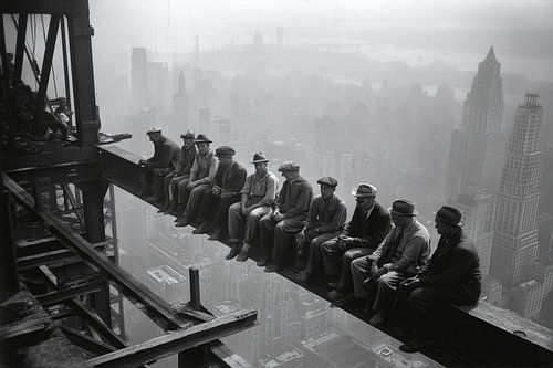 Pause déjeuner au-dessus de Manhattan