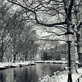 Hooghiemstra-Gebäude in Utrecht im Winter von André Blom Fotografie Utrecht