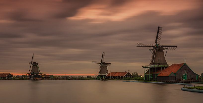 Trois moulin au Zaanse Schans par Toon van den Einde