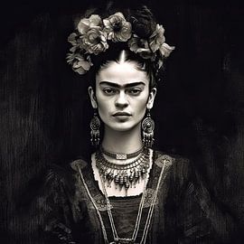 Frida Poster Black and White