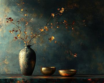 Teal Brass Balance van Blikvanger Schilderijen