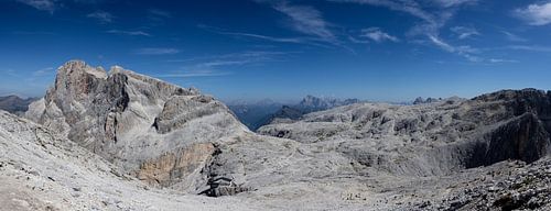 Panorama in de Dolomieten op de Cima della Rosetta