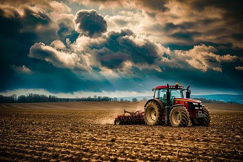 tractor in the field