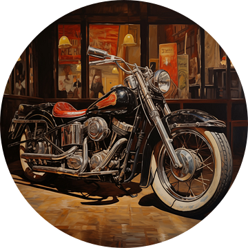 Harley Davidson vintage van TheXclusive Art