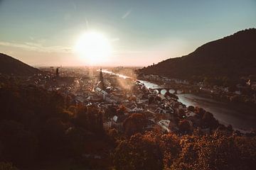 Heidelberg bij zonsondergang van Thomas Heitz