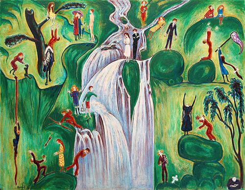 Nils Dardel  - Der Wasserfall (1921)