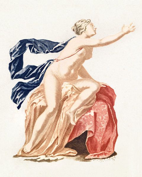 Mohn und nackte weibliche Figur (1688 - 1698) von Atelier Liesjes