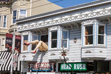 Haight Ashbury - de voormalige buurt van de hippies in San Francisco. van t.ART