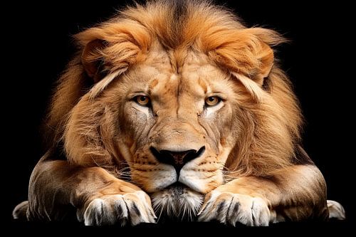 Majestueuze Leeuw in Ontspannen Houding