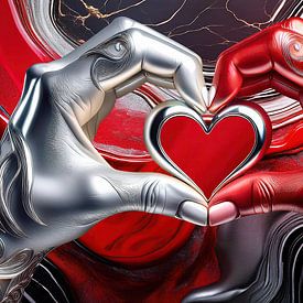 Hands form a heart - hand-heart gesture by AidasignArt