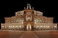 Semperoper Dresden bei Nacht von Frank Herrmann Miniaturansicht