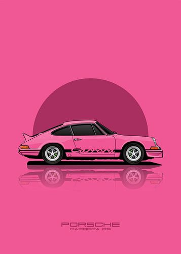 Kunstauto PORSCHE CARRERA RS Roze